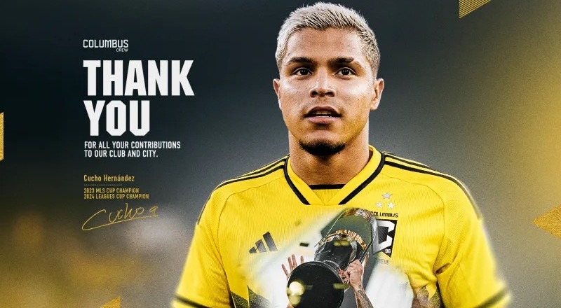 Chân săn bàn Cucho Hernández của Columbus Crew