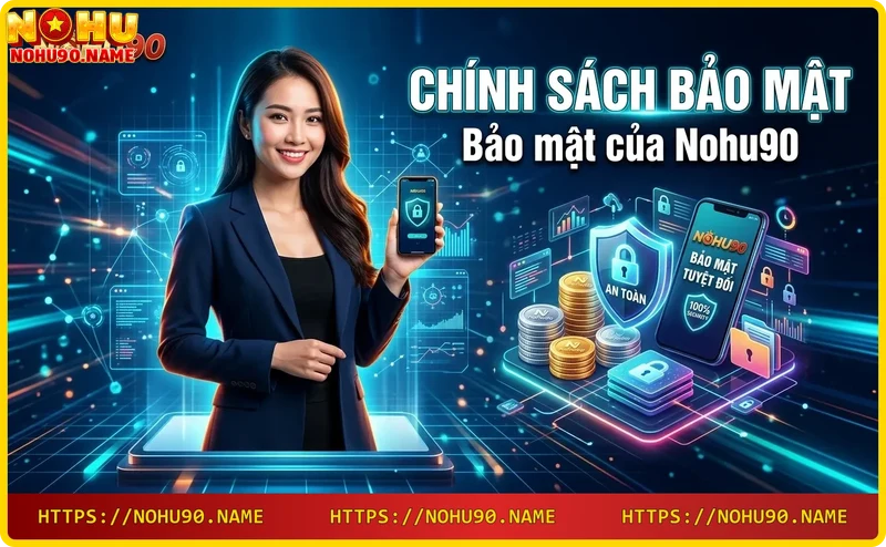 ổ khóa số phát sáng giữa dòng mã hóa và phòng máy chủ, minh họa bảo mật dữ liệu của Nohu90